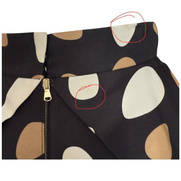 Gianfranco Ferre Cotton Silk Blend Polka Dot Mini Skirt Size 42 US 4 - Picture 12 of 13